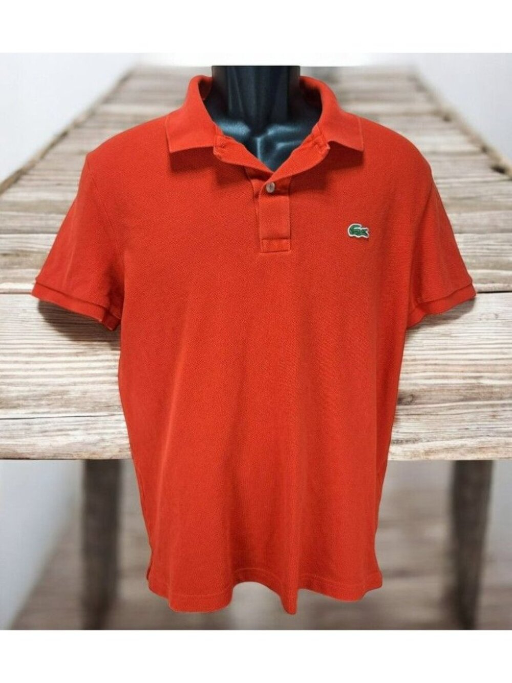 Lacoste Boys Slim Fit Orange Polo Boys Large